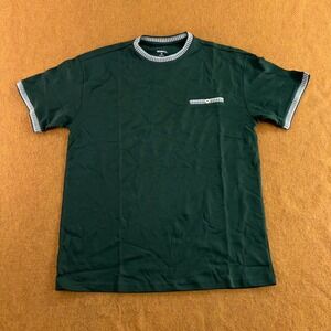 Novamen Mens Medium Green Patterned Trim Pocket Short Sleeve T-Shirt New